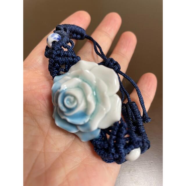 景徳鎮手作り陶磁器ブレスレット　手作り　手芸品　おしゃれ レディースのアクセサリー(ブレスレット/バングル)の商品写真