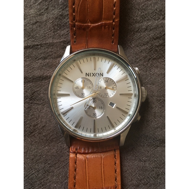 NIXON 腕時計 A405-1888 セントリー クロノレザー サドルゲーター