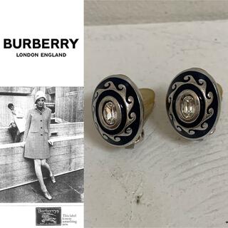 BURBERRYS VINTAGE 80s ビジュー装飾 クリップ イヤリング