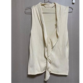 マックスマーラ(Max Mara)のMAX MARA マックスマーラ　フリル　ニットタンクトップ(ニット/セーター)