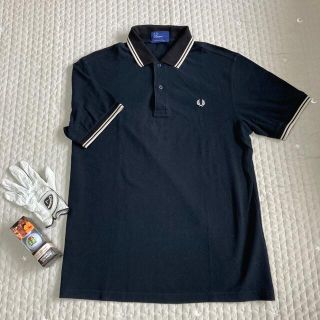 フレッドペリー(FRED PERRY)のメンズ　ポロシャツ　FRED PERRY ブラック　サイズL(ポロシャツ)