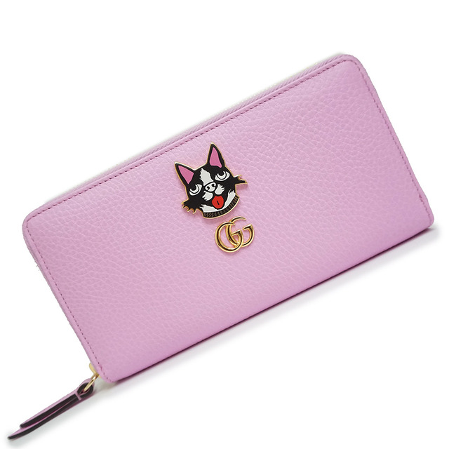 グッチ GGマーモント長財布 ピンク ボスコ 犬 499337(新品・未使用品