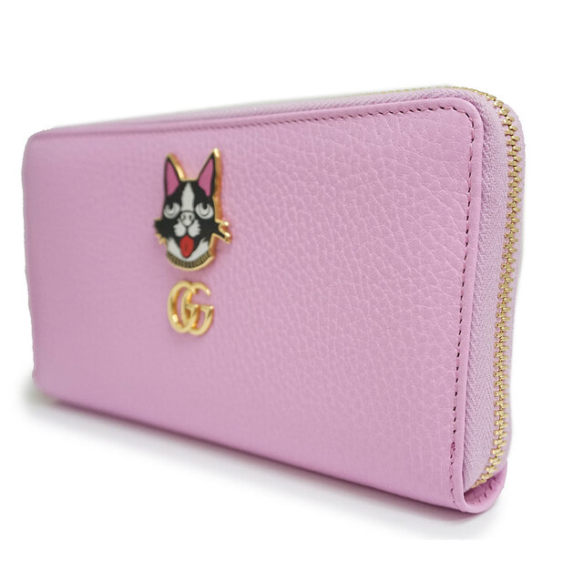 Gucci - グッチ GGマーモント長財布 ピンク ボスコ 犬 499337(新品
