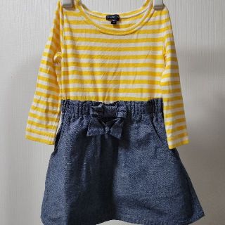 ベビーギャップ(babyGAP)のBABYGAPボーダー切り替えワンピース95(ワンピース)