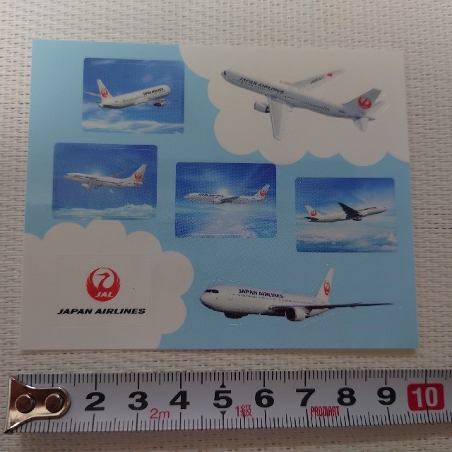 JAL(日本航空)(ジャル(ニホンコウクウ))のJAL 日本航空 飛行機 シール 3枚セット ボーイング787 鶴丸 エアライン エンタメ/ホビーのテーブルゲーム/ホビー(航空機)の商品写真