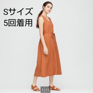 ユニクロ(UNIQLO)のリネンブレンドAラインワンピース(ロングワンピース/マキシワンピース)