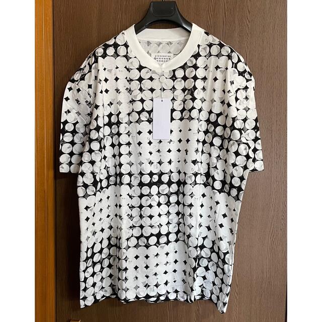 黒40新品 メゾン マルジェラ パンチホール ポルカドット ブラック 半袖シャツ