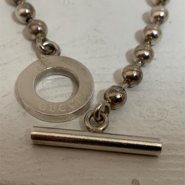 GUCCI VINTAGE ITALY製 Ag925 ボールチェーンブレスレット