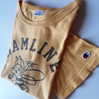 チャンピオン(Champion)のチャンピオン★復刻トリコロールタグ★フロント染込プリントTシャツ★USED(Tシャツ/カットソー(半袖/袖なし))