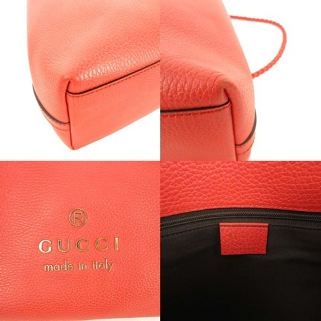 Gucci(グッチ)のグッチ GUCCI レザー トートバッグ 419689 赤 ゴールド金具 レディースのバッグ(トートバッグ)の商品写真