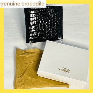 クロコダイル(Crocodile)の【新品】genuine crocodile ジュニュインクロコダイル　未使用(折り財布)
