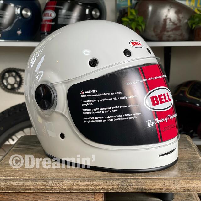 新品☆US BELL BULLITT ベル ブリット フルフェイス ホワイト/L