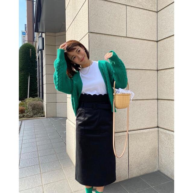 レディースrosymonster scallop I-line skirt ブラックM