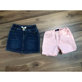 ギャップ(GAP)のGAP デニムスカート&ショートパンツ　セット　125/130(パンツ/スパッツ)