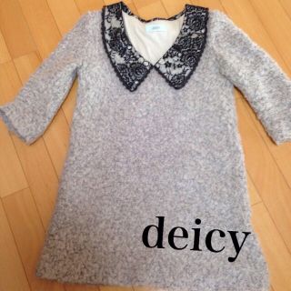 デイシー(deicy)の最終値下げdeicyブークレニットワンピ(ミニワンピース)