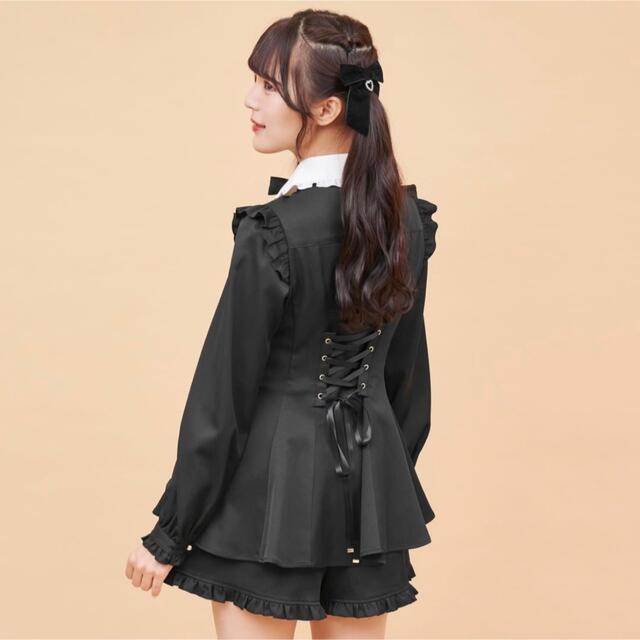 Secret Honey ハートリボンラッフルセットアップ Black | bombaytools.com
