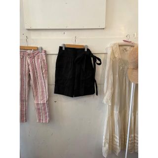 クロエ(Chloe)の最終価格🖤🍳Chloé linen ribbon pants.(ハーフパンツ)