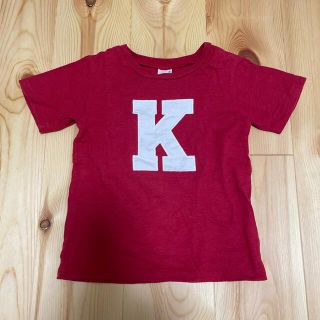 プティマイン(petit main)のプティマイン　Tシャツ　イニシャルK  赤　レッド　110センチ(Tシャツ/カットソー)