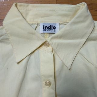 インディオ(indio)の【indio】半袖シャツ クリームイエロー(ブラウス)