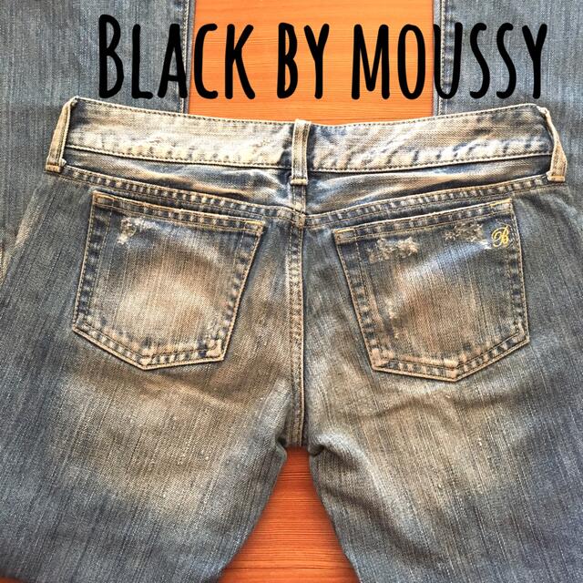 BLACK by moussy(ブラックバイマウジー)のBlack by moussy＊デニム＊ダメージ＊クラッシュデニム　25インチ レディースのパンツ(デニム/ジーンズ)の商品写真