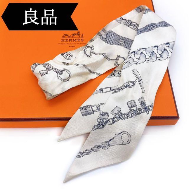高品質新品 エルメス シルク100% バンダナスカーフ ツイリー Ts69m