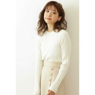 プロポーションボディドレッシング(PROPORTION BODY DRESSING)の＊プロポーションボディドレッシング＊バックメタルリブニット ミッシュマッシュ系(ニット/セーター)