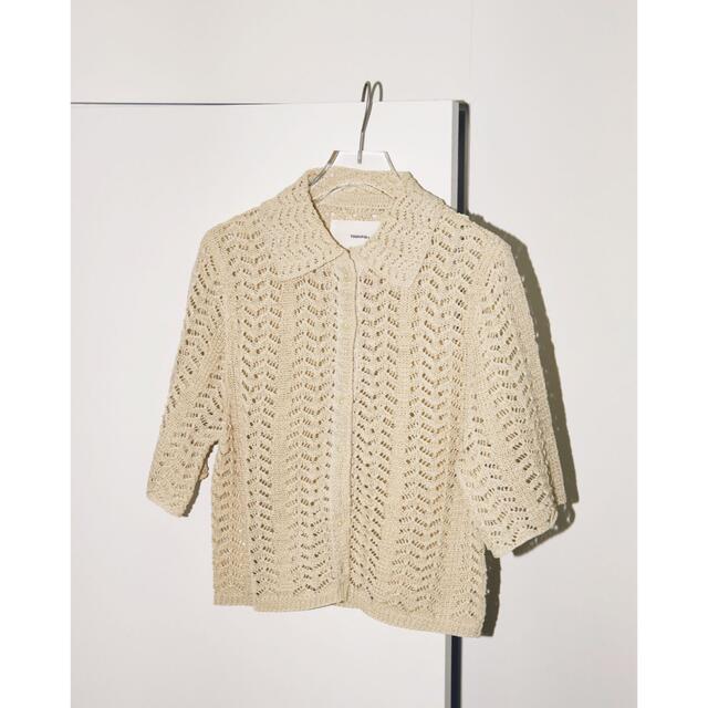 TODAYFUL(トゥデイフル)のTODAYFUL Lace Knit Shirts  アイボリー　新品未使用 レディースのトップス(シャツ/ブラウス(長袖/七分))の商品写真