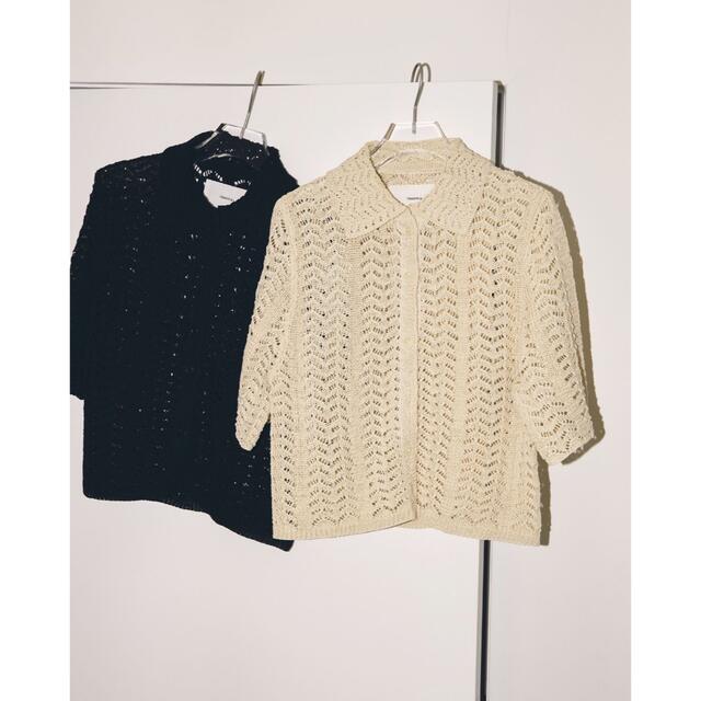 TODAYFUL(トゥデイフル)のTODAYFUL Lace Knit Shirts  アイボリー　新品未使用 レディースのトップス(シャツ/ブラウス(長袖/七分))の商品写真