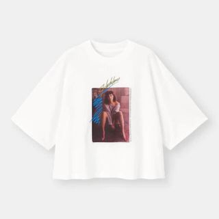 ジーユー(GU)のGUクロップドグラフィックT(5分袖)(Tシャツ(半袖/袖なし))