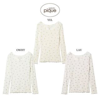 ジェラートピケ(gelato pique)のgelato pique ジェラートピケ　長袖　Tシャツ 小花柄　ルームウェア(ルームウェア)