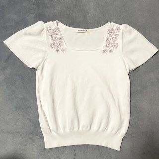 ミッシュマッシュ(MISCH MASCH)のミッシュマッシュ　フラワー刺繍サマーニット(ニット/セーター)