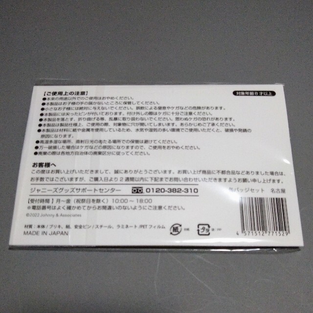 King & Prince(キングアンドプリンス)のKing & Prince キンプリ　ドームツアー 2022　名古屋　缶バッジ エンタメ/ホビーのタレントグッズ(アイドルグッズ)の商品写真