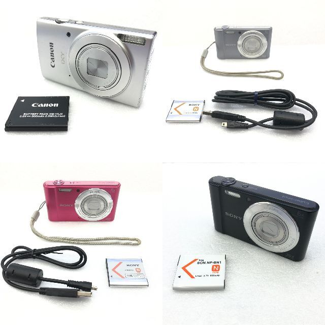 コンパクトデジタルカメラCanon IXY 210　SONY DSC-W810　４台まとめて