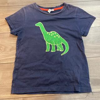 サマンサモスモス(SM2)のsamansa Mos2 キッズ120 半袖Tシャツ　ネイビー×恐竜柄(Tシャツ/カットソー)