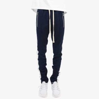 FEAR OF GOD フィアオブゴッド SEVENTH COLLECTION Leather Track Pant レザートラックパンツ S ネイビー