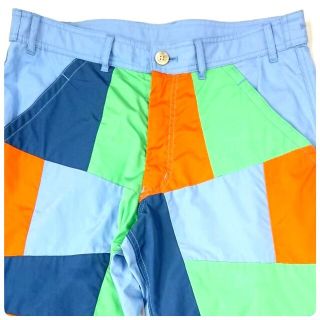 21SS コムデギャルソンシャツ 最高級パッチワークフロントコットンパンツ S