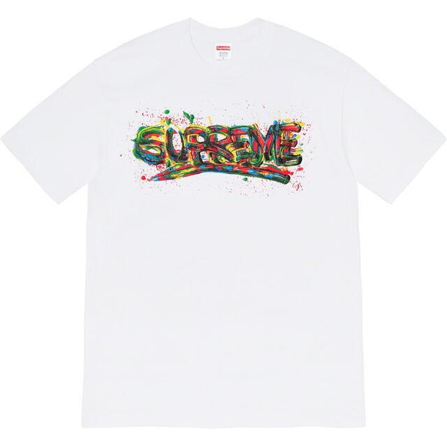 supreme paint logo tee xl