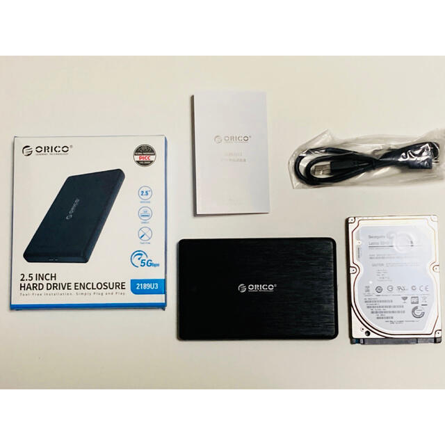 SSHD 外付けハードディスク USB3.0 1000GB 1TB 新品 ケース