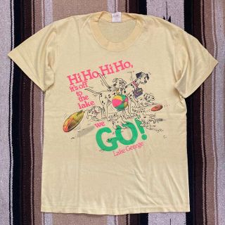 80's USA製 Tシャツ 101匹わんちゃん ビンテージ 古着(Tシャツ/カットソー(半袖/袖なし))