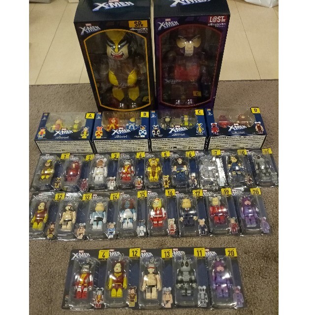 BE@RBRICK(ベアブリック)のHappyくじ 一番くじ ハッピーくじMARVELX-MENセミコンプリート エンタメ/ホビーのフィギュア(アメコミ)の商品写真