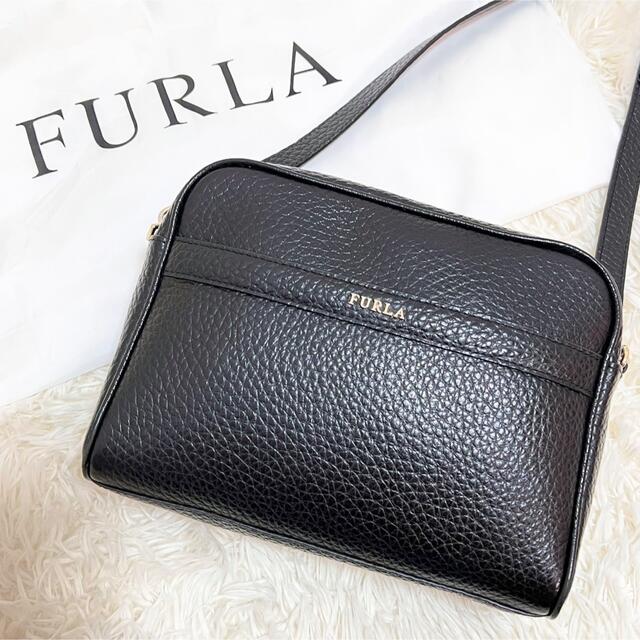 Furla(フルラ)の極美品♡フルラ ショルダーバッグ アヴリル クロスボディ レザー ブラック レディースのバッグ(ショルダーバッグ)の商品写真