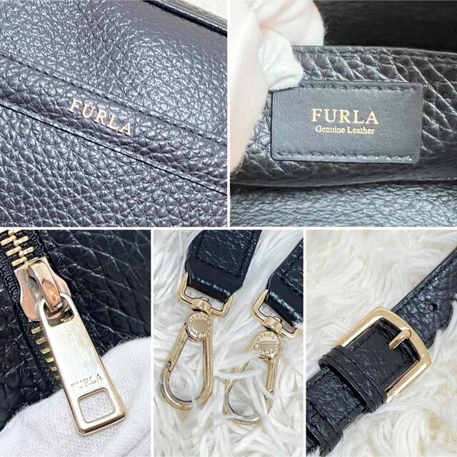 Furla(フルラ)の極美品♡フルラ ショルダーバッグ アヴリル クロスボディ レザー ブラック レディースのバッグ(ショルダーバッグ)の商品写真