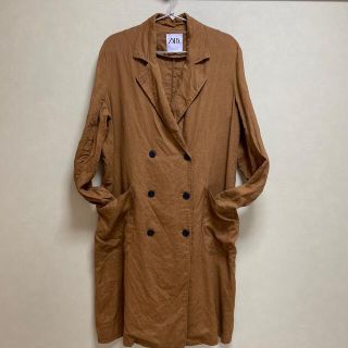 ザラ(ZARA)のZARA リネンコート(ロングコート)