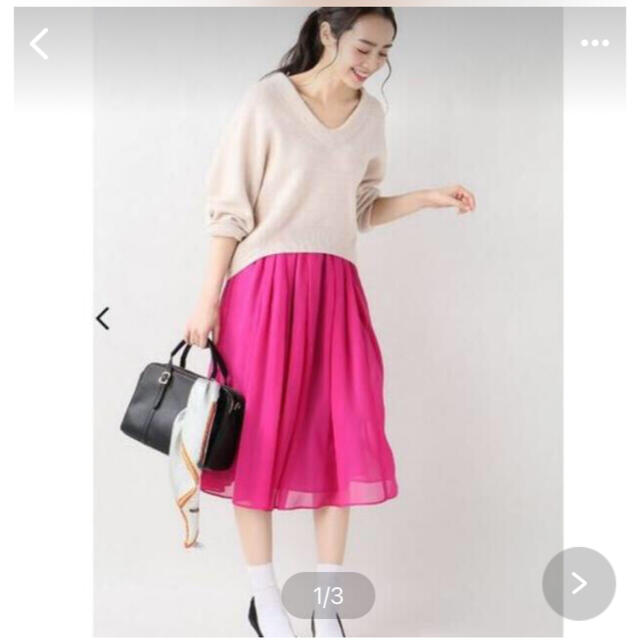 SLOBE IENA(スローブイエナ)のIENA SLOBE エアリーシフォンギャザースカート レディースのスカート(ひざ丈スカート)の商品写真