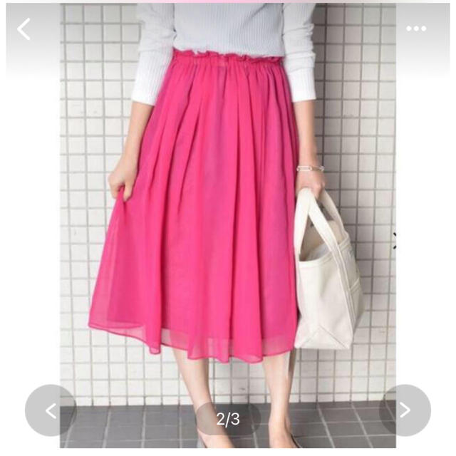 SLOBE IENA(スローブイエナ)のIENA SLOBE エアリーシフォンギャザースカート レディースのスカート(ひざ丈スカート)の商品写真