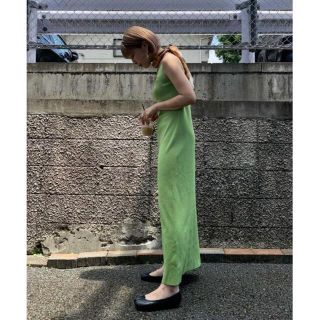 アメリヴィンテージ(Ameri VINTAGE)のUNEVEN NECK KNIT DRESS (ロングワンピース/マキシワンピース)