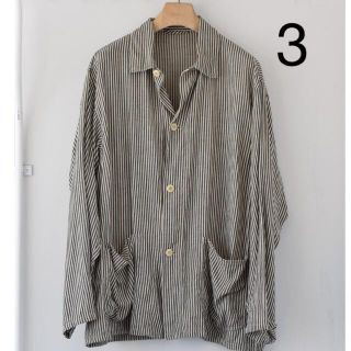 コモリ(COMOLI)のCOMOLI 22SS ストライプワークジャケット サイズ3 新品(カバーオール)