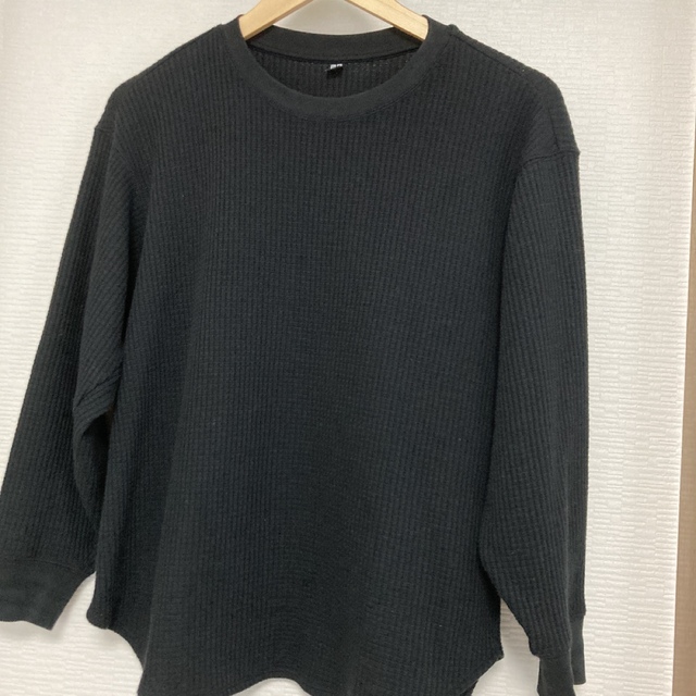 UNIQLO(ユニクロ)のワッフルクールネックTシャツ レディースのトップス(Tシャツ(長袖/七分))の商品写真