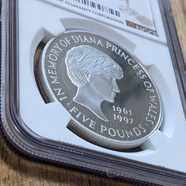 1999年　ダイアナ妃　追悼記念　シルバー　銀貨　NGC　イギリス