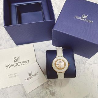 スワロフスキー(SWAROVSKI)のGW特別価格！SWAROVSKI スワロフスキー 腕 時計 白 レディース(腕時計)